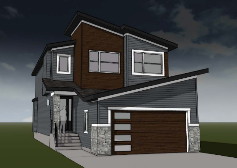 Exterior of The Nanaimo in Waterford, Chestermere