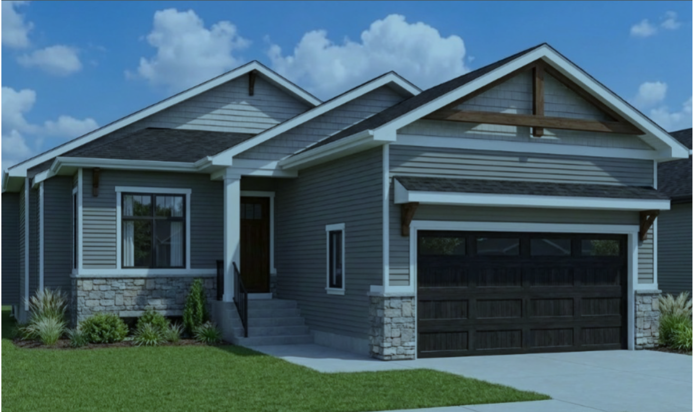 Exterior of The Elora in Greystone, Cochrane